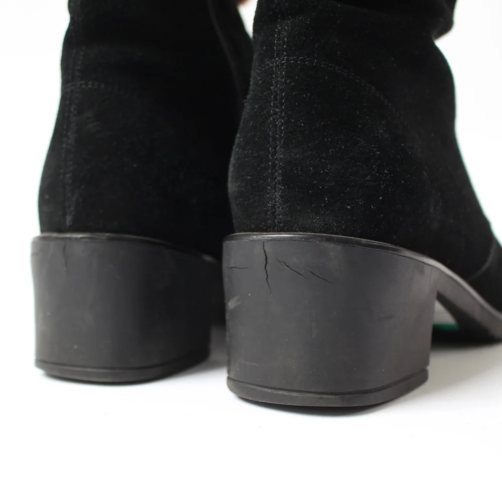 Vinage Ferragamo Fur Trim Boots - 4.5 — Wornable